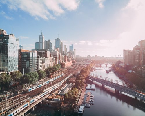 Melbourne Southbank precinct along the river